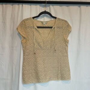 Banana Republic Cream Lace Blouse